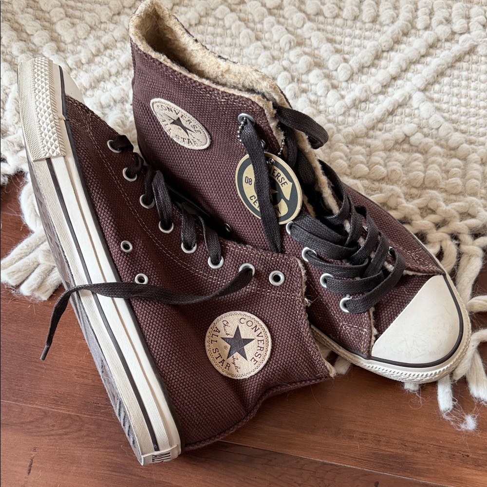 Sherpa lined Converse High-Top Sneakers